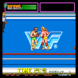 WWF 수퍼 스타즈 플레이 화면 3